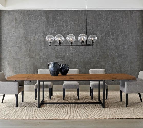 Pottery Barn Malcolm Extending Dining Table modern rectangular dining tables