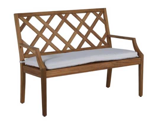 SUMMER CLASSICS INC Haley Outdoor Bench, Natural Teak outdoor benches front porch