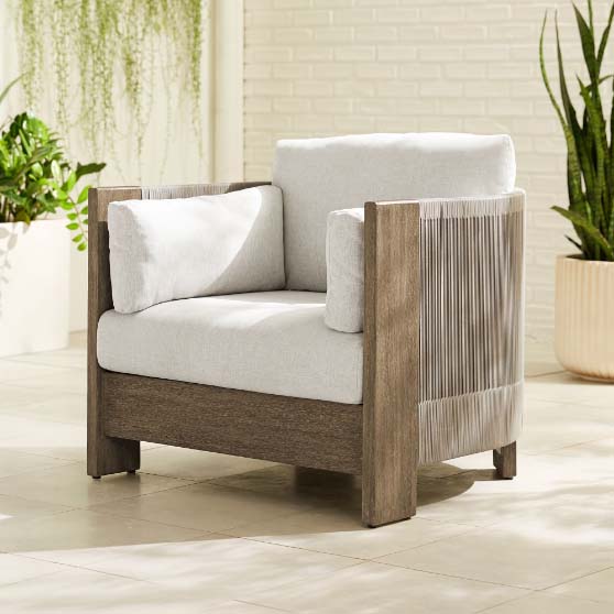 West Elm Porto Outdoor Lounge Chair woven outdoor chairs