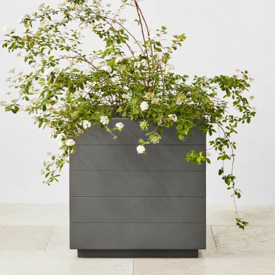 Williams Sonoma Home Larnaca Outdoor Metal Box Planter square planters