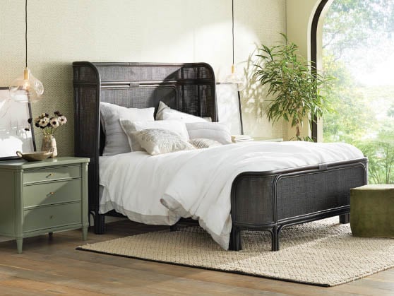 Arhaus maya bed espresso cane beds