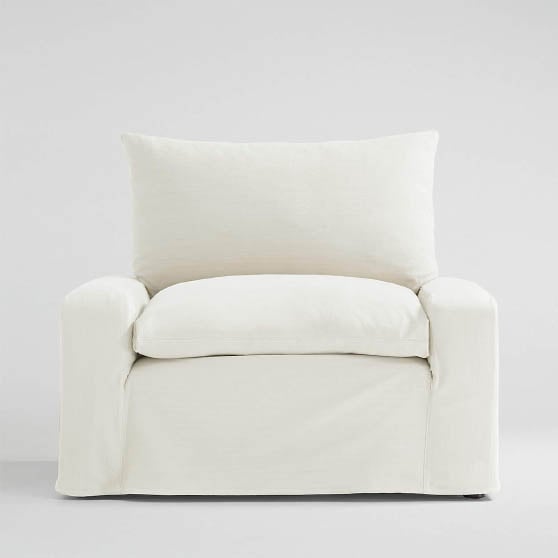 Crate and Barrel Leanne Ford Ever Slipcovered Chair slipcovered armchairs