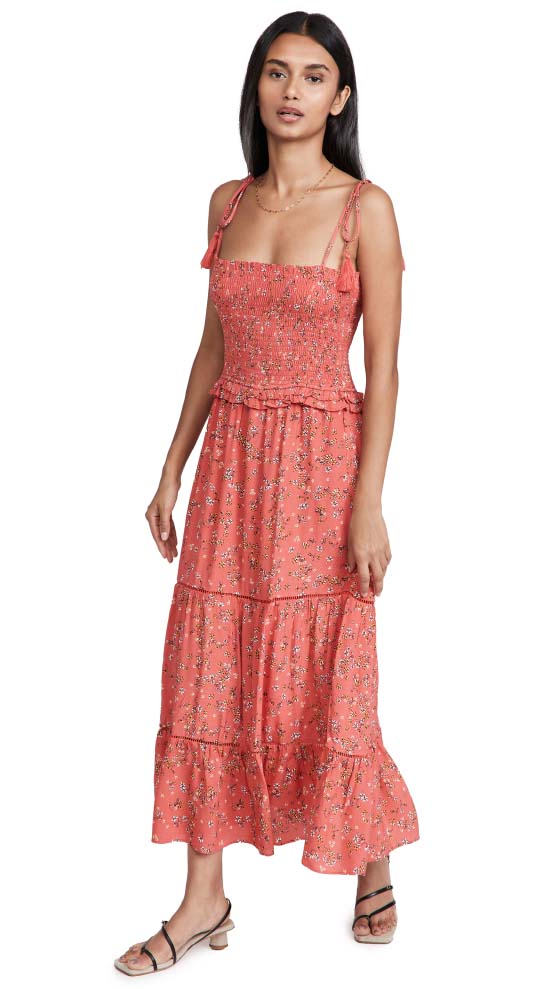 Lost + Wander Everyday Adventures Maxi Dress Red Orange Coral Floral Multi casual maxi dresses fall