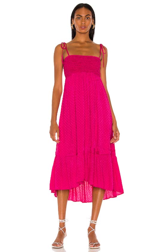 Majorelle Nola Maxi Dress Pink raspberry pink casual maxi dresses fall