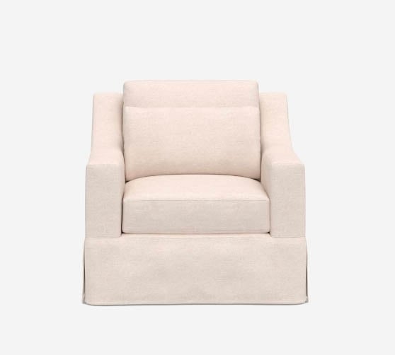 Pottery Barn York Slope Arm Deep Seat Slipcovered Armchair armchairs