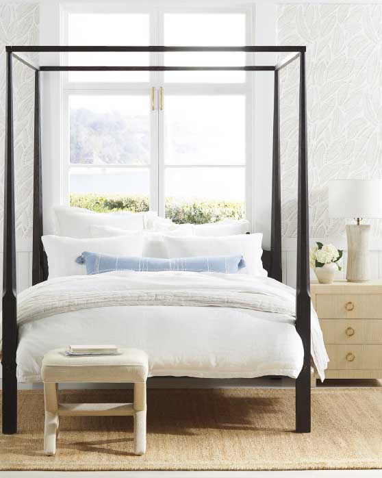 Serena and Lily Whitaker Four Poster Bed Ebony serena and lily beds sale