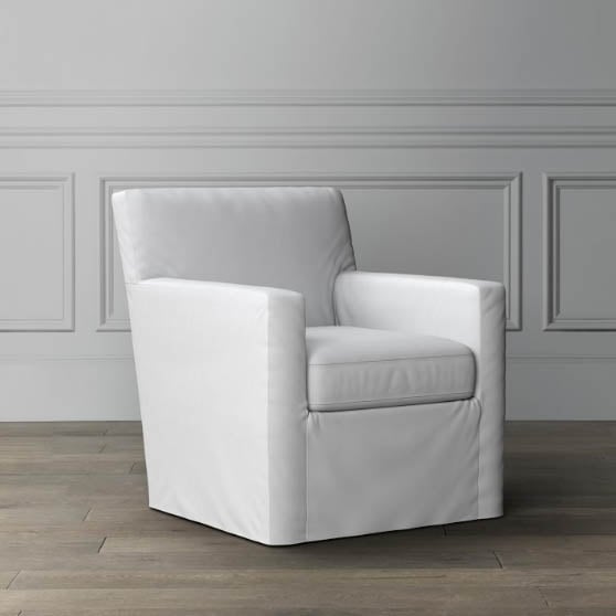 Williams Sonoma Home Brighton Slipcovered Chair slipcovered armchairs