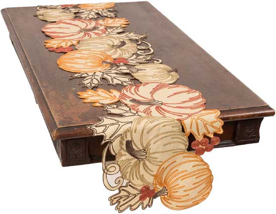Xia Home Fashions Pumpkin Party Table Runner fall table runners