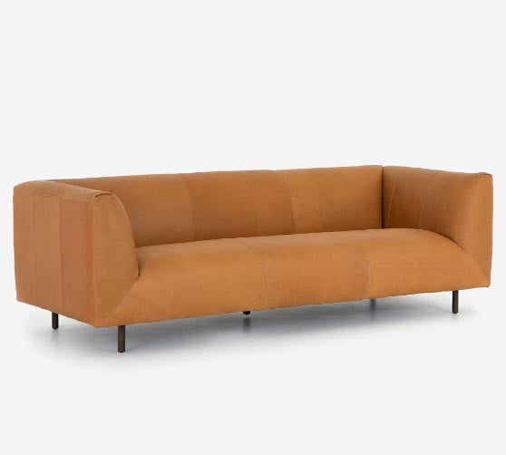 Pottery Barn Palma Leather Sofa modern leather sofas