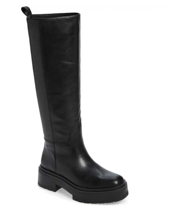 Sam Edelman Larina Knee High Platform Boot Black knee high boots