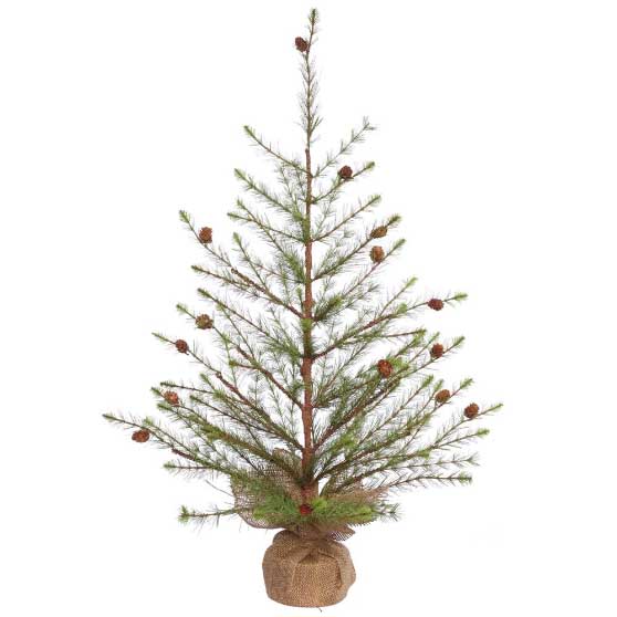 The Holiday Aisle Missoula Pine 3' Green Artificial Christmas Tree with Base best rustic sparse christmas trees