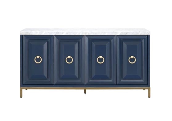 Gresham Sideboard, Navy Blue marble sideboards traditional classic