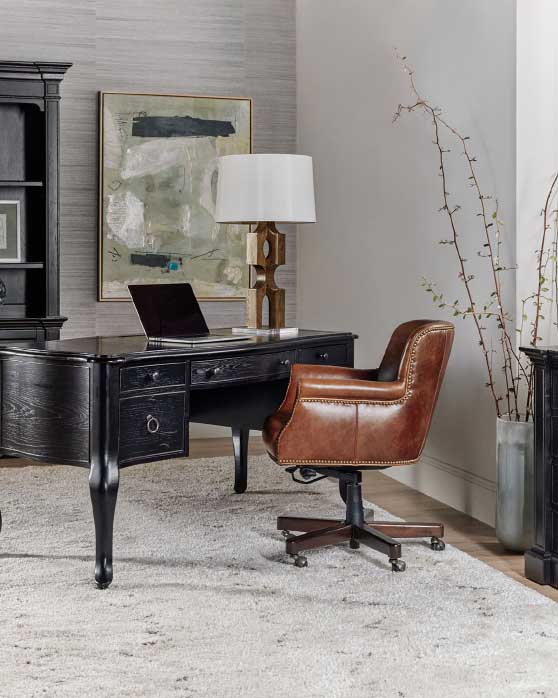 Hooker Furniture Bristowe Writing Desk Black desks home office furniture