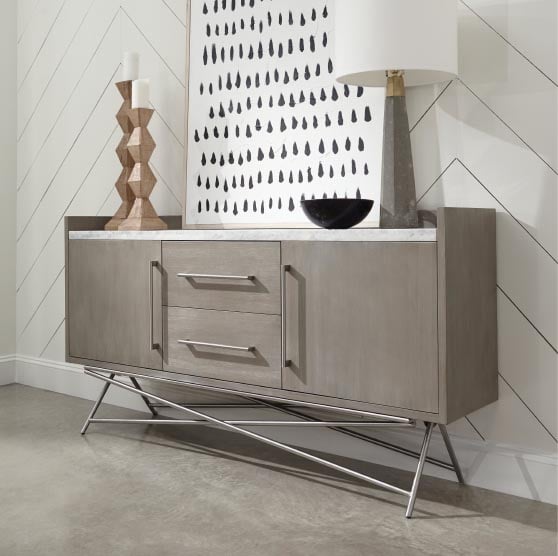 Orren Ellis Renfrew 72'' Wide 2 Drawer Sideboard best modern marble sideboards