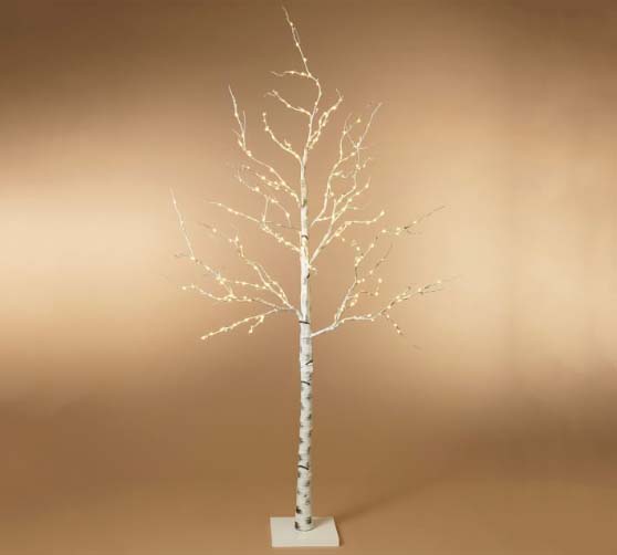 Pottery Barn Lighted White Birch Tree - 82.6" best birch christmas trees
