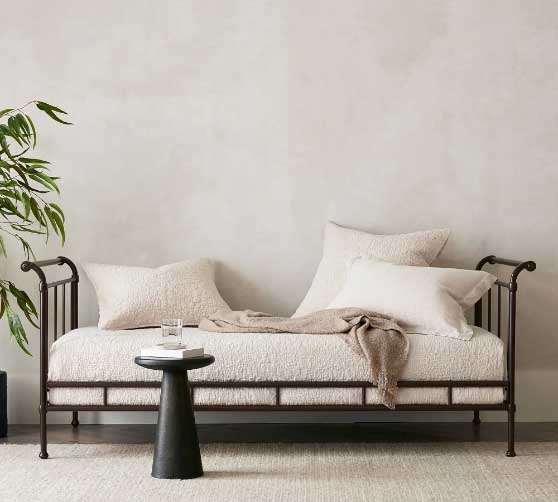 Pottery Barn Loleta Iron Daybed best iron beds metal elegant