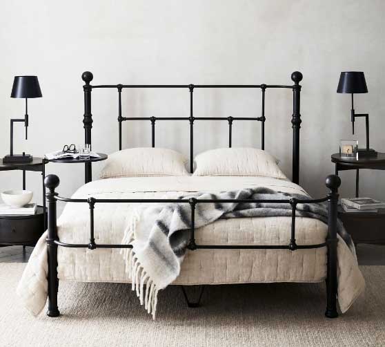 Pottery Barn Mendocino Metal Platform Bed best iron beds