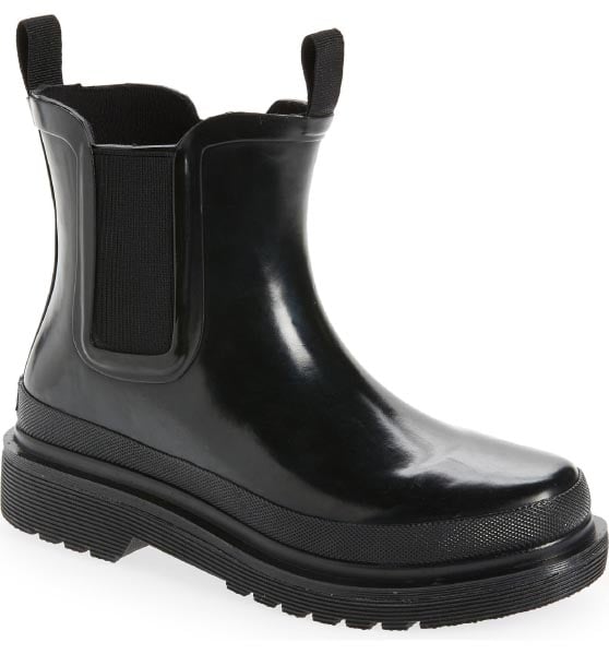Chooka Damascus Waterproof Chelsea Boot Black best short rain boots
