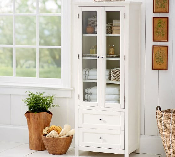 Pottery Barn Classic Linen Closet White best linen closets bathroom furniture
