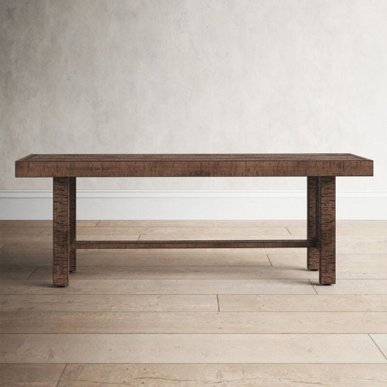 Birch Lane Macneil Wood Bench best rustic dining benches