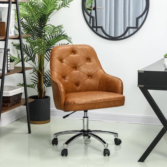 Corrigan Studio Northfield Task Chair Caramel best modern leather desk chairs