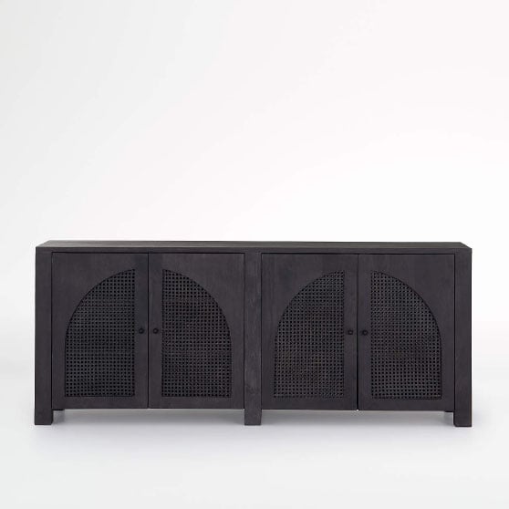 Crate&Barrel Geneva Sideboard Black best cane sideboards