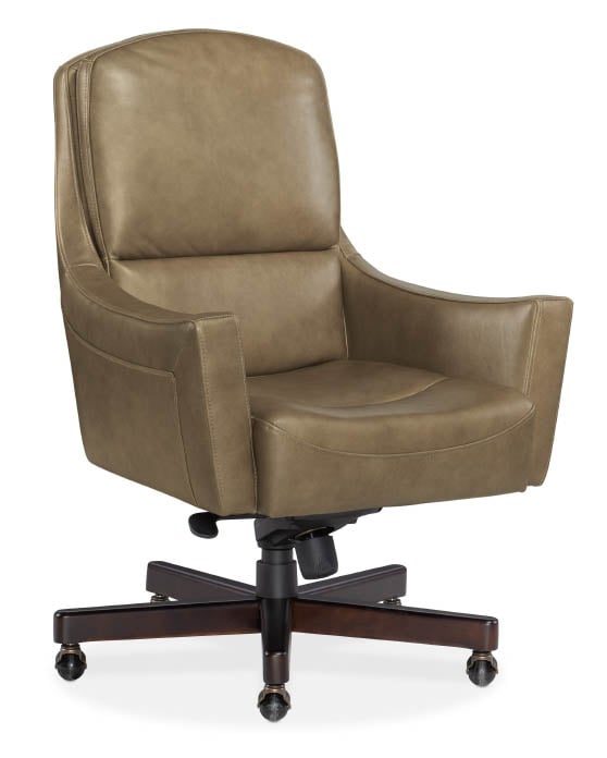 Hooker Furniture EC Genuine Leather Executive Chair Brown best modern leather desk chairs home office