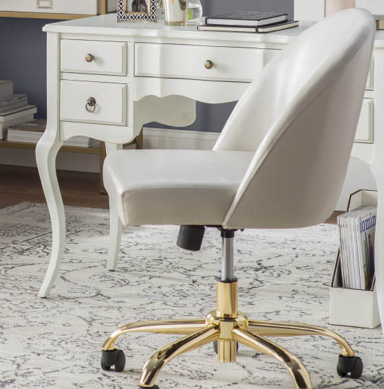 Mercer41 Anchoretta Task Chair Cream best modern leather desk chairs