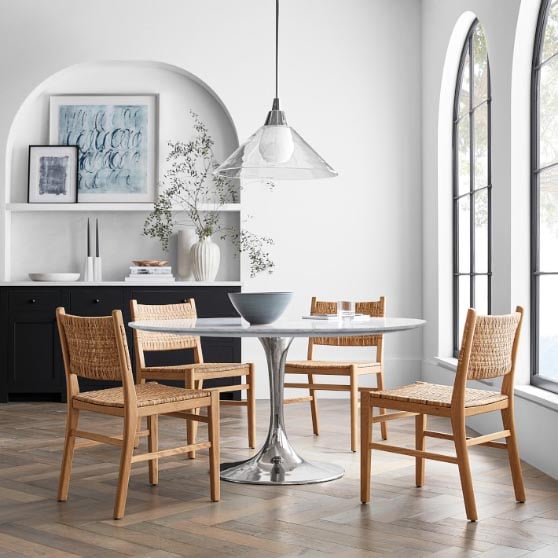Williams Sonoma Pedestal Dining Table round marble dining tables