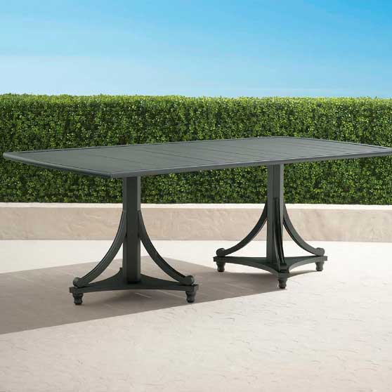 Frontgate St. Lucia Aluminum Dining Table best outdoor metal dining tables