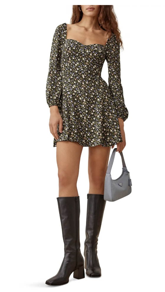 Reformation Mochi Floral Long Sleeve Dress Esprit best floral print mini dresses