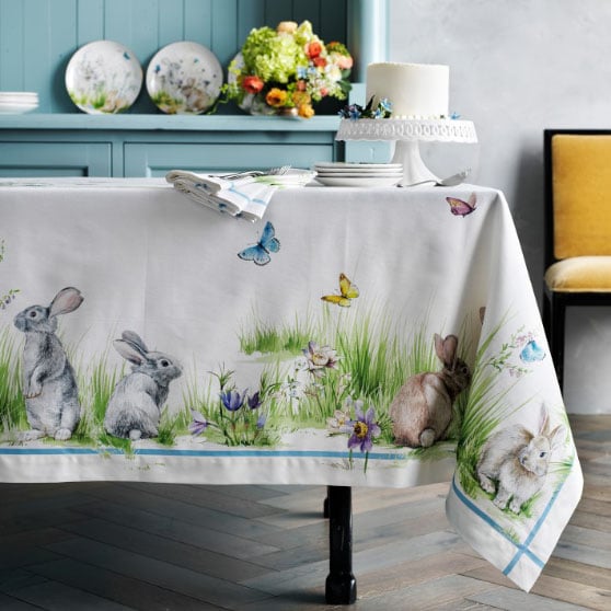 Williams Sonoma Floral Meadow Tablecloth best easter tablecloths