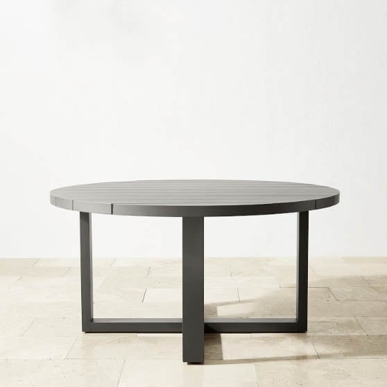 Williams Sonoma Larnaca Outdoor Metal Round Dining Table outdoor metal dining tables