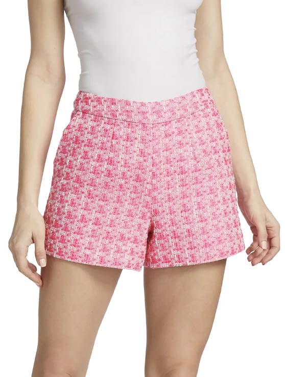 L'AGENCE Ashton Tweed Shorts Rose Pink best tweed shorts spring summer