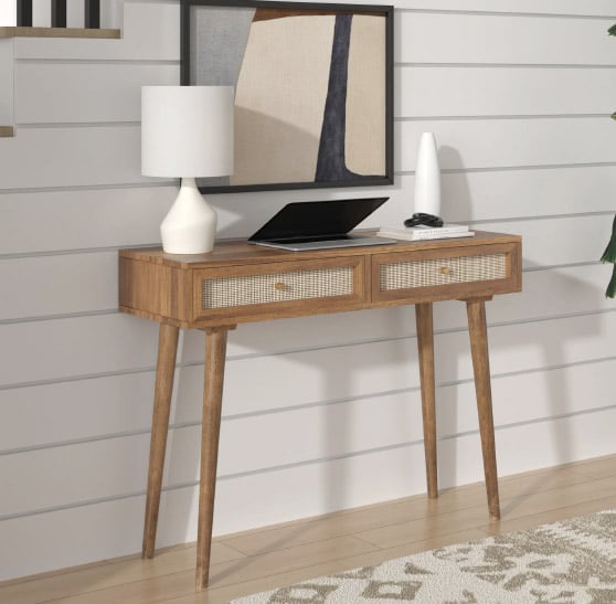 AllModern Nico Desk Walnut cane desks