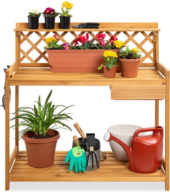 Best Choice Products Outdoor Garden Potting Bench best potting stations