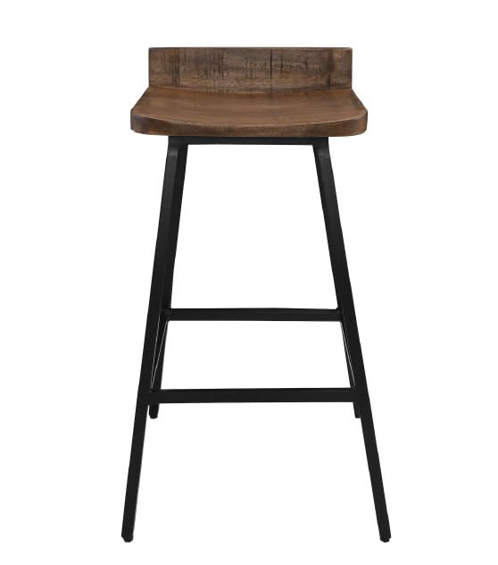 Birch Lane Muriel Solid Wood 27" Counter Stool (Set of 2) best rustic counter stools low back