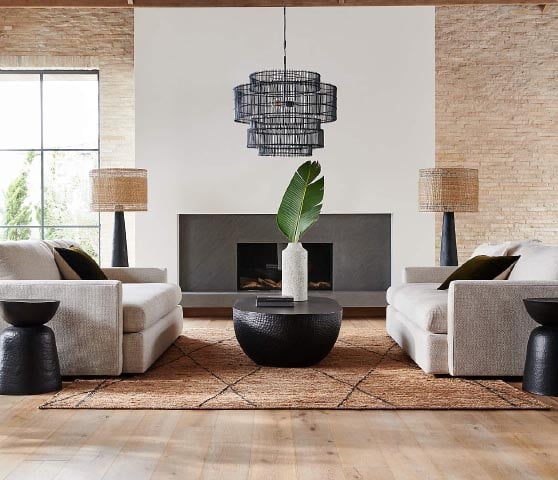 Crate&Barrel Fernando Oval Metal Drum Coffee Table Antique Bronze best drum coffee tables