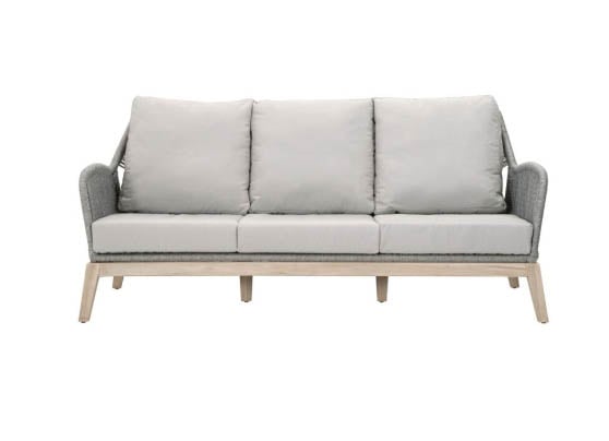 Easton Rope Outdoor Sofa, Platinum:Smoke Gray best outdoor rope sofas