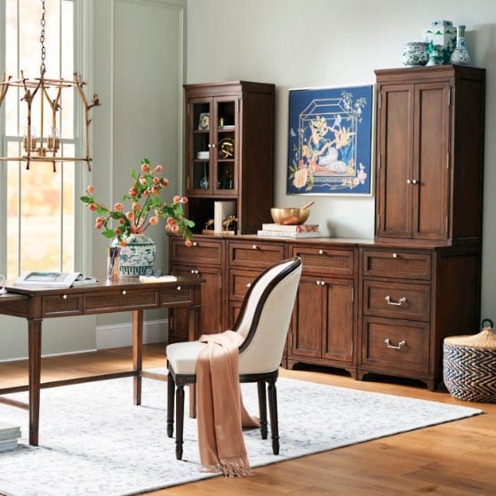 Frontgate Hadley Writing Desk:Vanity Sorrel best cane desks home office furniture