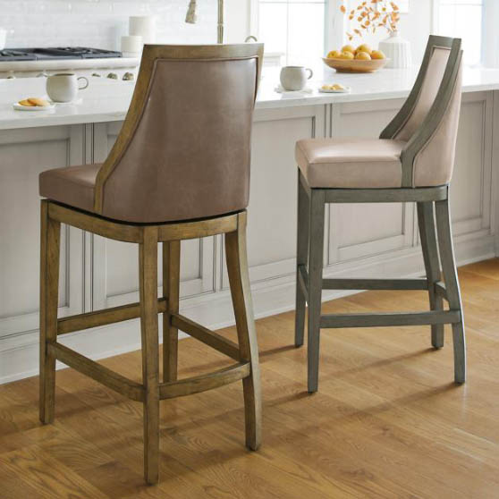 Grandin Road Ellis Swivel Bar & Counter Stool best rustic counter stools