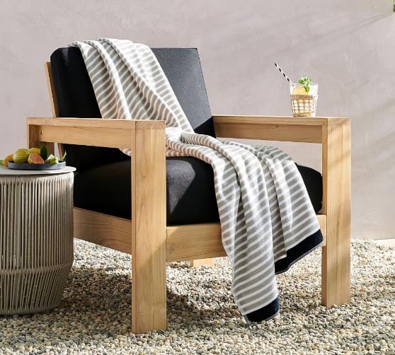 Pottery Barn Malibu FSC® Teak Lounge Chair best outdoor teak chairs