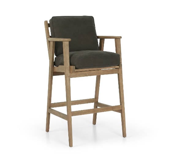 Pottery Barn Raylan Counter Stool Distressed Black best rustic counter stools