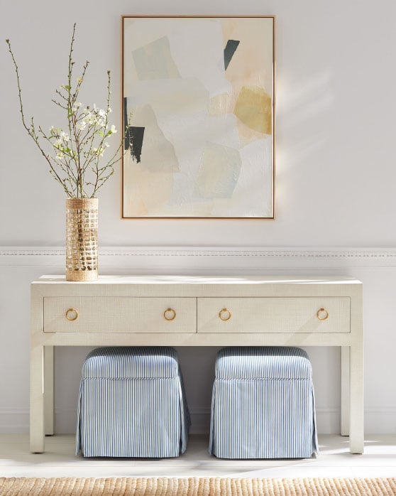 Serena and Lily Driftway Console Chalk white console tables