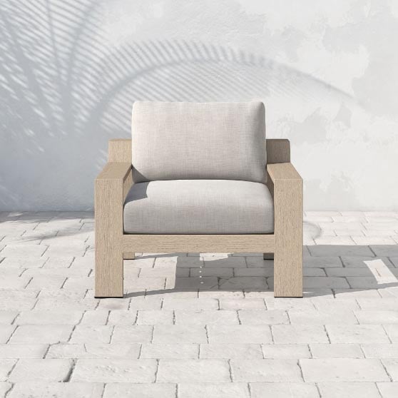 West Elm Angled Arm Outdoor Chair best outdoor teak chairs