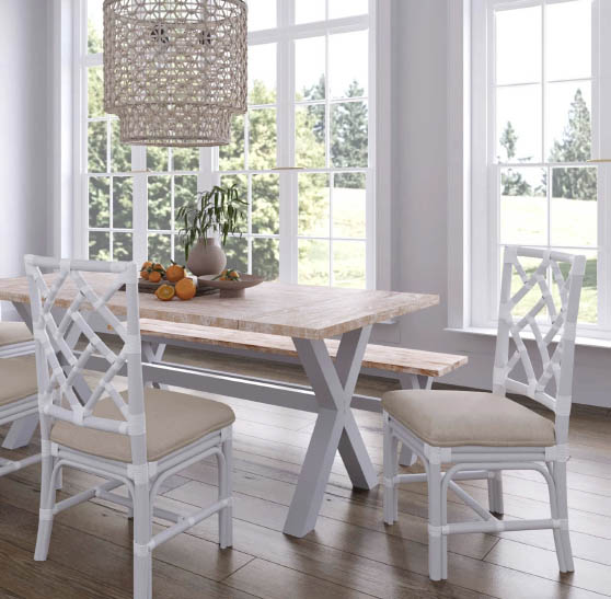 Birch Lane Alturas Cross Back Side Chair best white chippendale dining chairs