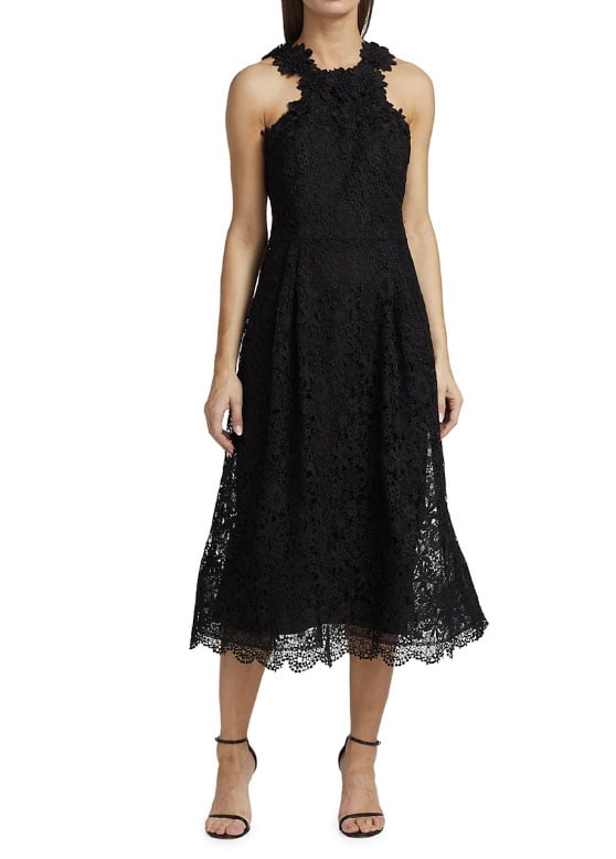 Teri Jon by Rickie Freeman Embroidered Sleeveless Cocktail Dress Black wedding guest dresses