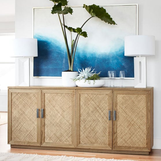 Williams Sonoma Home Copenhagen Woven Sideboard best cane media consoles