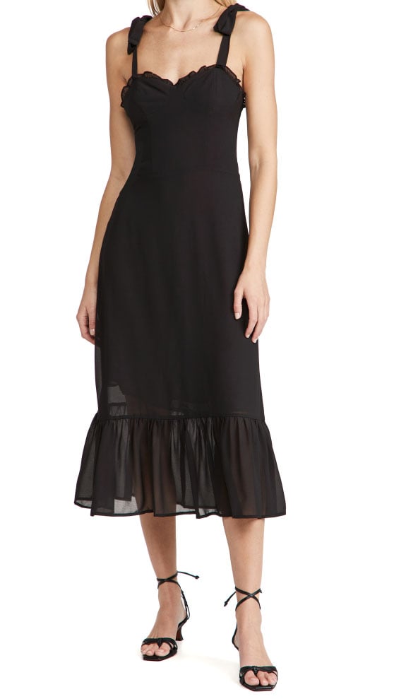 o.p.t Toile de Jouy Dress Black wedding guest dresses