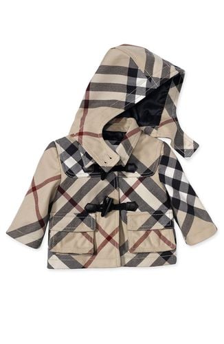 _6167144 Burberry Check Toggle Coat - Infant (Nova Check)